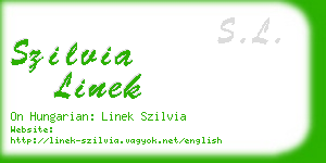 szilvia linek business card
